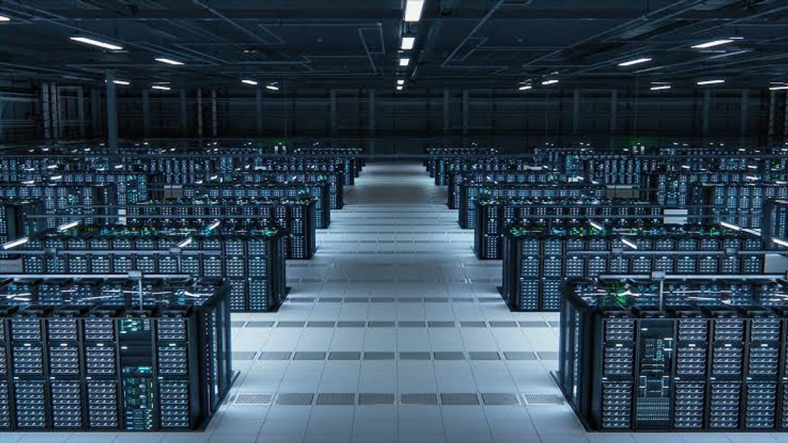 Large data centre housing cloud and on-premises systems