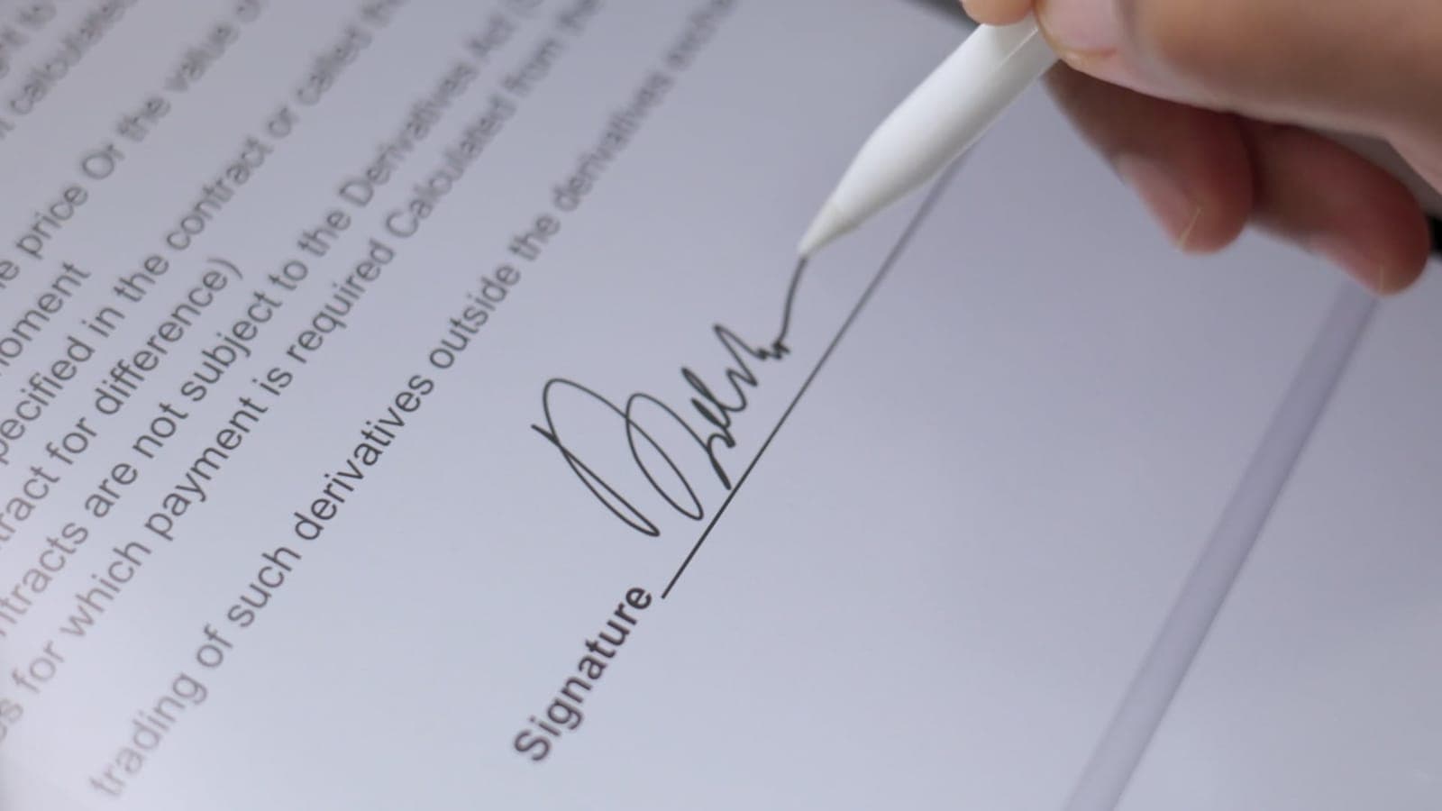 A contract being signed on a screen before starting IT support