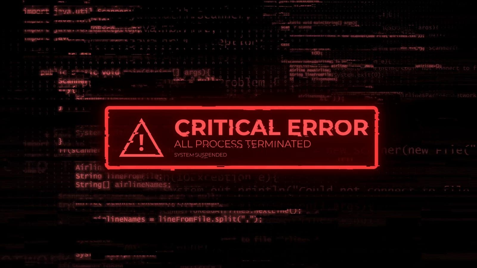 Laptop showing a critical error screen caught early by monitoring