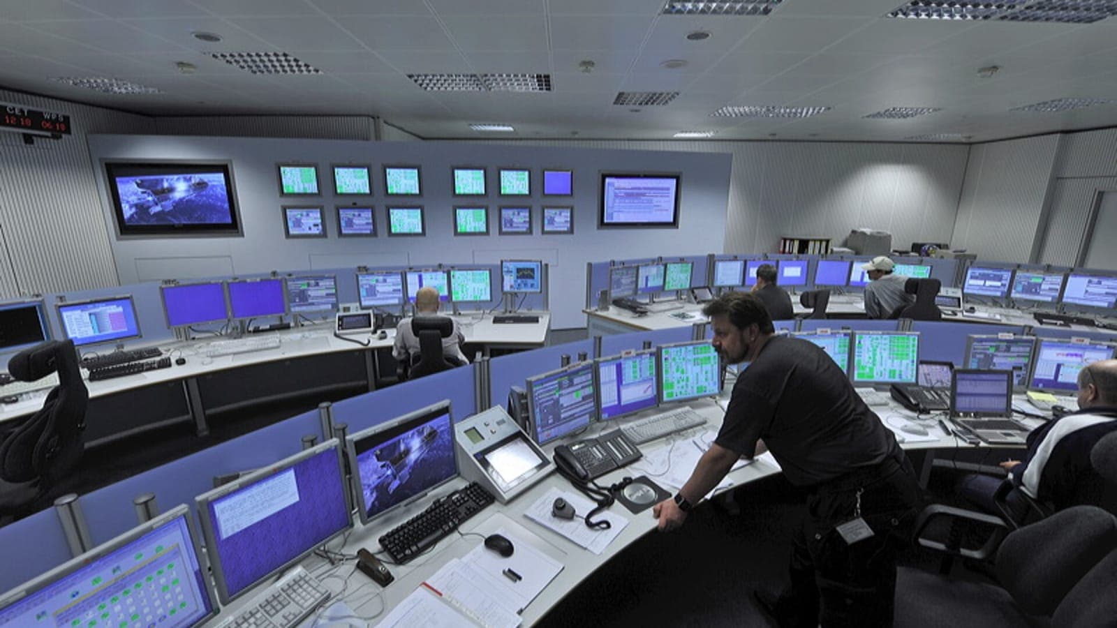 Network operations centre dashboards monitoring systems around the clock