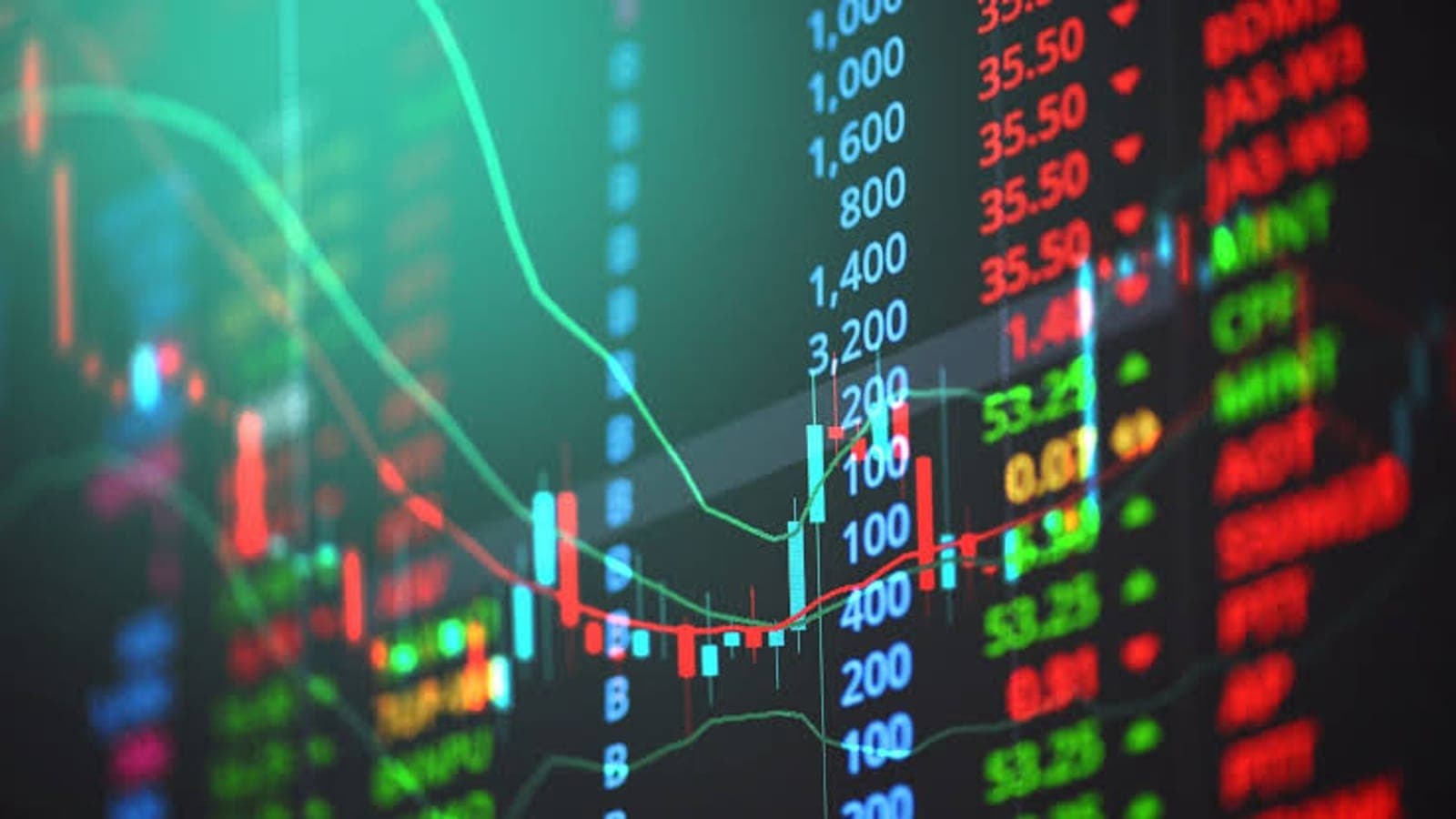 Financial charts on screen, representing reviewing and reducing IT costs